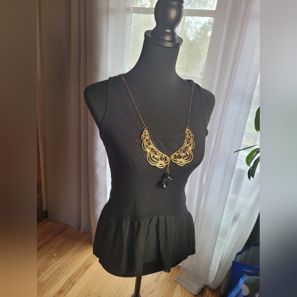 Sheer Black Layering Tunic